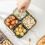 Plastic divided serving tray with lid and handle 1 pc 4