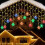 Julesnefnuggardinlys, 96 LED, 3,5 m, USB 4