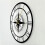 LED Transparent Wall Clock Black Nautical Compass Design 6