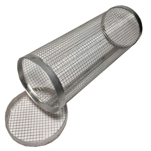 Grillkorg i rostfritt stål, cylinder, 30 cm 1