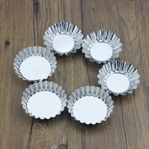 10-Pack Tin Egg Tart Moulds 7x7x2cm 2