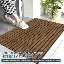 (Coffee Camel Yellow, 3 x 4 feet/90 x 120cm) Non-Slip Runner Rug - KOKOJO Heavy-Duty - 2.2LB/sqm Indoor/Outdoor - Rubber Mat with