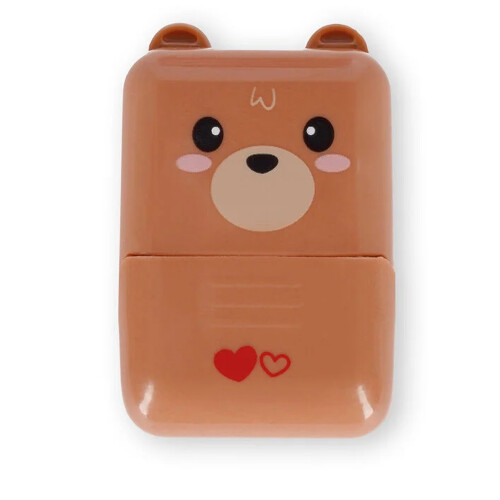 Legami Decorative Roller Stamp Red Ink Teddy Bear 2