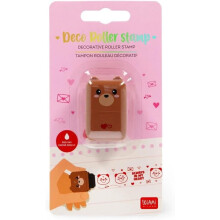 Legami Decorative Roller Stamp Red Ink Teddy Bear