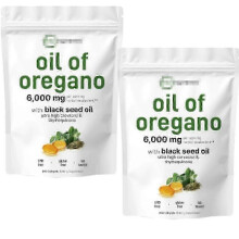 (2pcs) 1-3x Oil of Oregano Black seed oil 6000mg Nutrition Gels & Chews 300 Count,Gluten Free & Immune Support