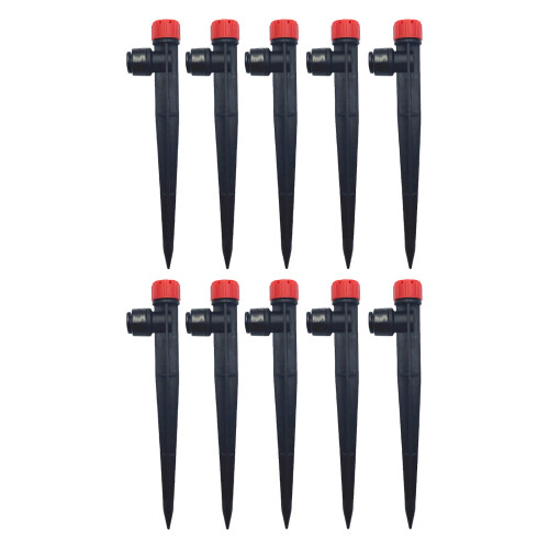10Pcs 360 Degree Drip Irrigation Rotating Sprinkler-Red