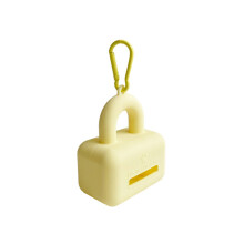 Pet Waste Bags Dispenser for Dog Outdoor Activity Poop-Yellow