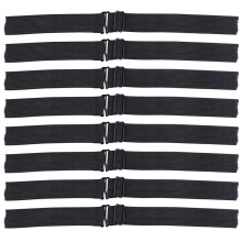 8St Zwarte Elastische Pruikband Verstelbare Polyester Hoofdband