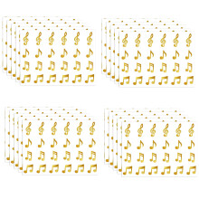 Glitter muzieknoot sticker 20 vellen perfecte decoratie-Goud