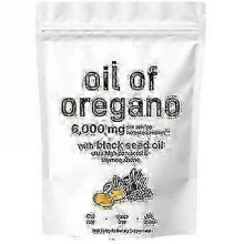 (1 bag) 3X Oil of Oregano Black seed oil 6000mg Nutrition Gels & Chews 300 Count