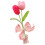 Eleganter gehäkelter Tulpenstrauß, tragbar für Büros oder-A 1