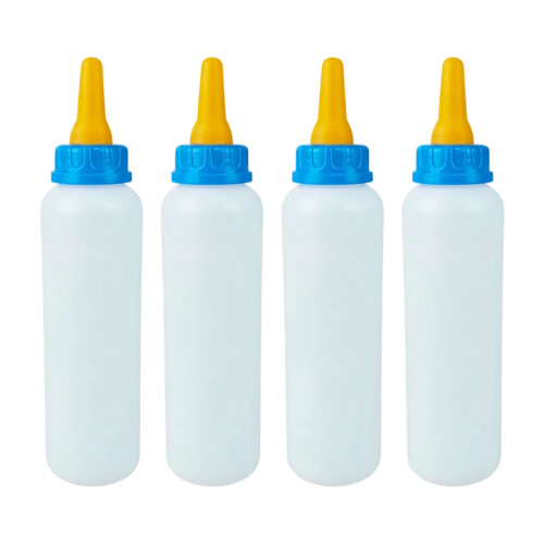4PCS Multiuse Farm Animal Feeding Bottle-yellow pacifier 500