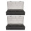 2Pièces Boîte De Rangement Plastique Noir Diviseurs Réglables 1