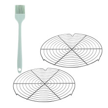 Silver Round Dessert Cooling Stand With Cake Decorating Tool
