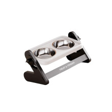 Ergonomische hondenbakstandaard met meerdere hoogtes en-Grijs 2