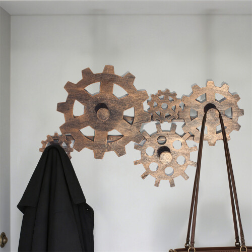 Minimalists Gear Shape Wall Hook Crafted From Iron For Stylish 1