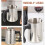Pichet à mousser le lait en acier inoxydable 500 ml 5