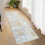 Abstract Runner Rug Gray Yellow 2 ft x 6 ft Non-Slip 5