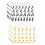 Glitter Music Note Adhesive Sticker 20 Sheets For School-Black 2