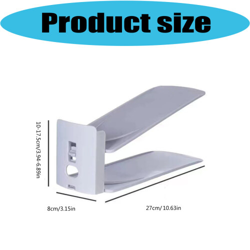 12 Pieces Adjustable Shoe Shelf For Wardrobe Strong Plastic Shoe 2