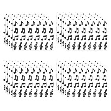 20 vellen glittermuzieknootsticker voor erkenningslabel-Zwart