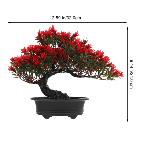 Bonsai japonez artificial roșu 32x13cm 1