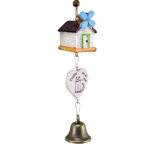 Resin House-Shaped Wind Chime 29cm 1