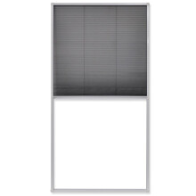 vidaXL Plisse Insect Screen Window Aluminium 80 x 160 cm Curtain Mesh Net