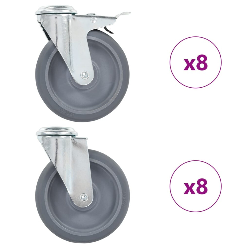 Vidaxl (16 Pcs) Bolt Hole Swivel Casters Moving Wheel Trolley Caster Furniture Caster