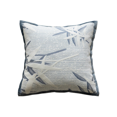 Funda de cojín de sofá de chenilla azul, 45x45 cm. 1
