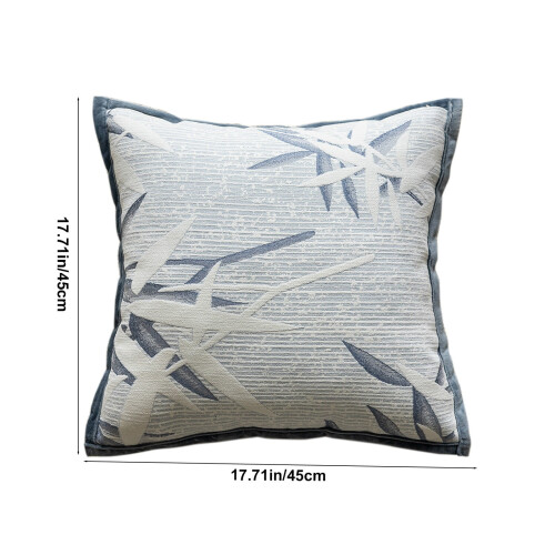 Funda de cojín de sofá de chenilla azul, 45x45 cm. 2