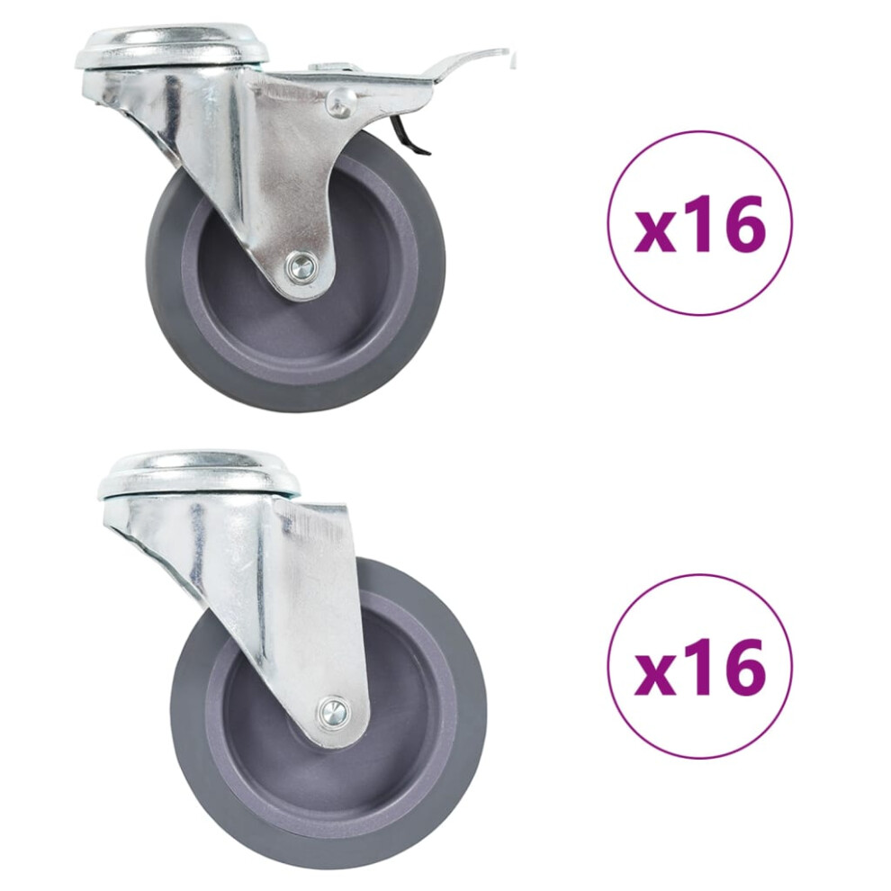 Vidaxl (32 Pcs) Bolt Hole Swivel Casters Moving Wheel Trolley Caster Furniture Caster