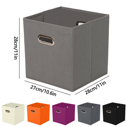 Foldable Fabric Cube Organizer Set – Beige, 6-Pack 2