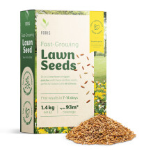 Foris 1.4kg Fast Grow Lawn Seed, 93 sq. m, 7-14 Day Germination, Hard Wearing Repair Blend, Low Maintenance UK Climate Grass Seed
