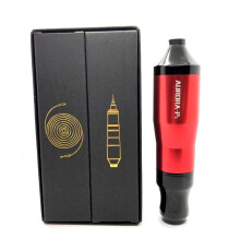Red Rotary Tattoo Pen Machine with Precise Needle Depth Control and Low Noise
