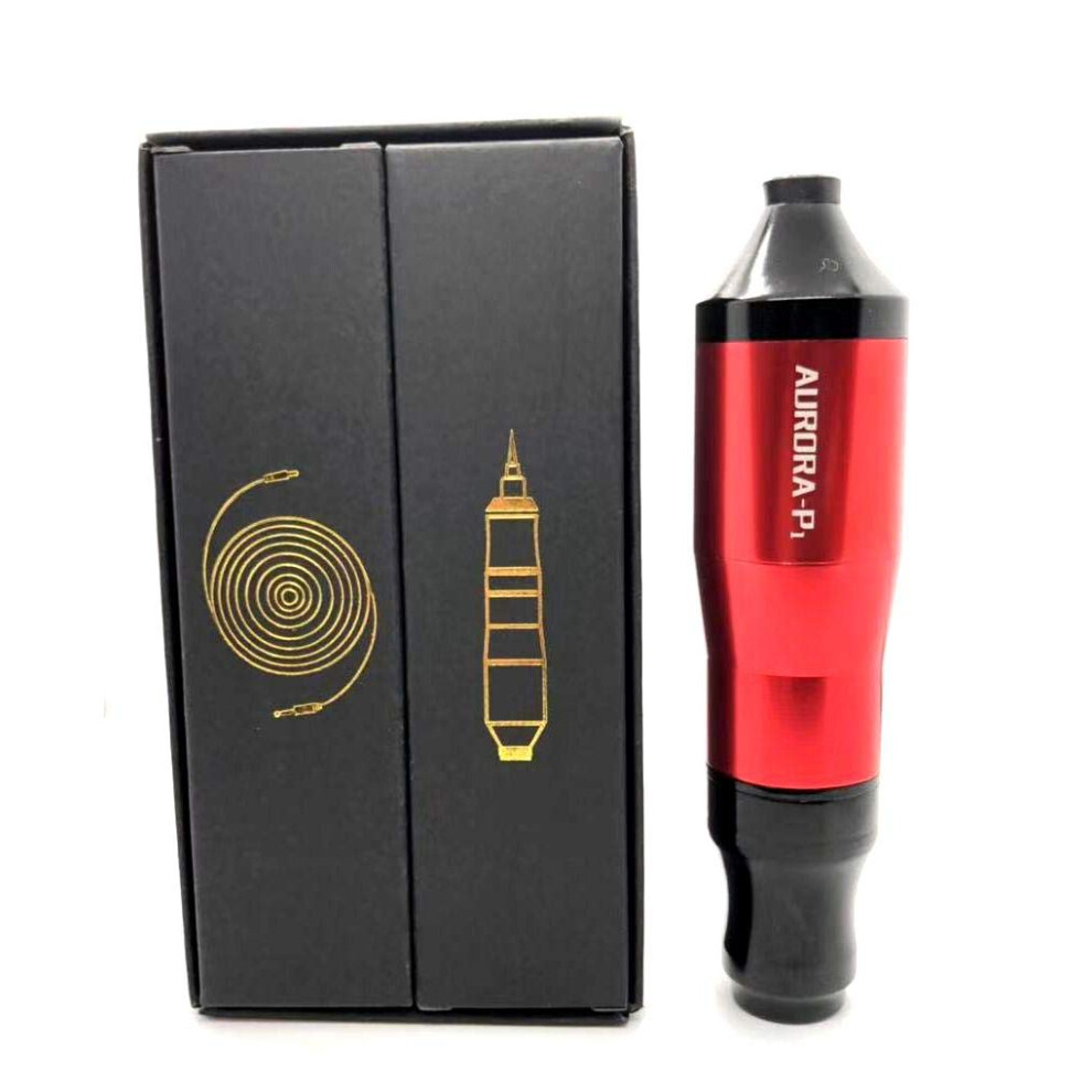 Red Rotary Tattoo Pen Machine With Precise Needle Depth Control And Low Noise