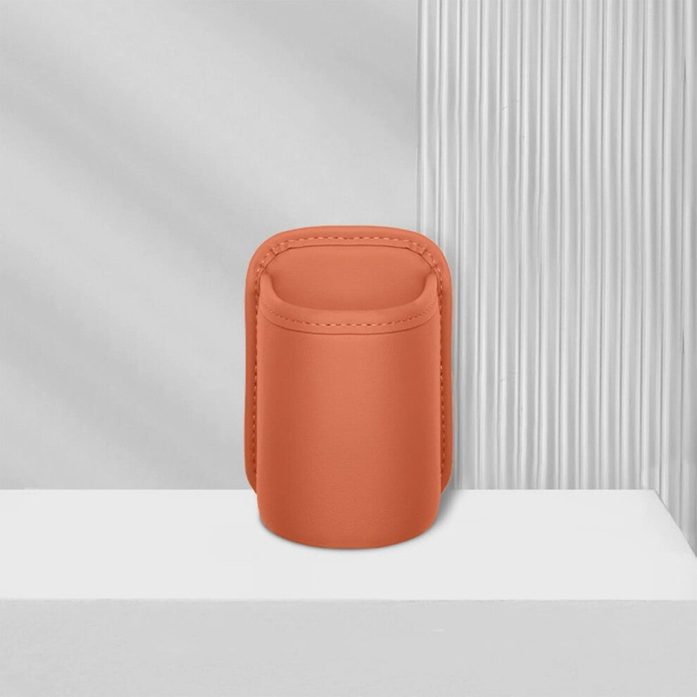 Universal Leather Car Cup Holder Organizer For Renault Twingo Zoe Fluence Laguna, Spacesaving Clip Design, Orange 9310869835042