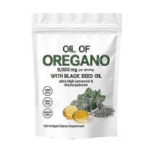 (180 Capsules) 1-3x Oil of Oregano Black seed oil 6000mg Nutrition Gels & Chews 180/300 Count Nutrition Gels Chews uciaki odywcze