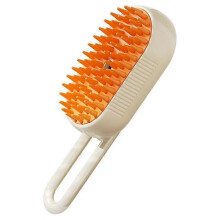 (white) Pet Comb Cat Dog Electric Spray Brush Massage Comb One Button Spray Anti Fly Hair