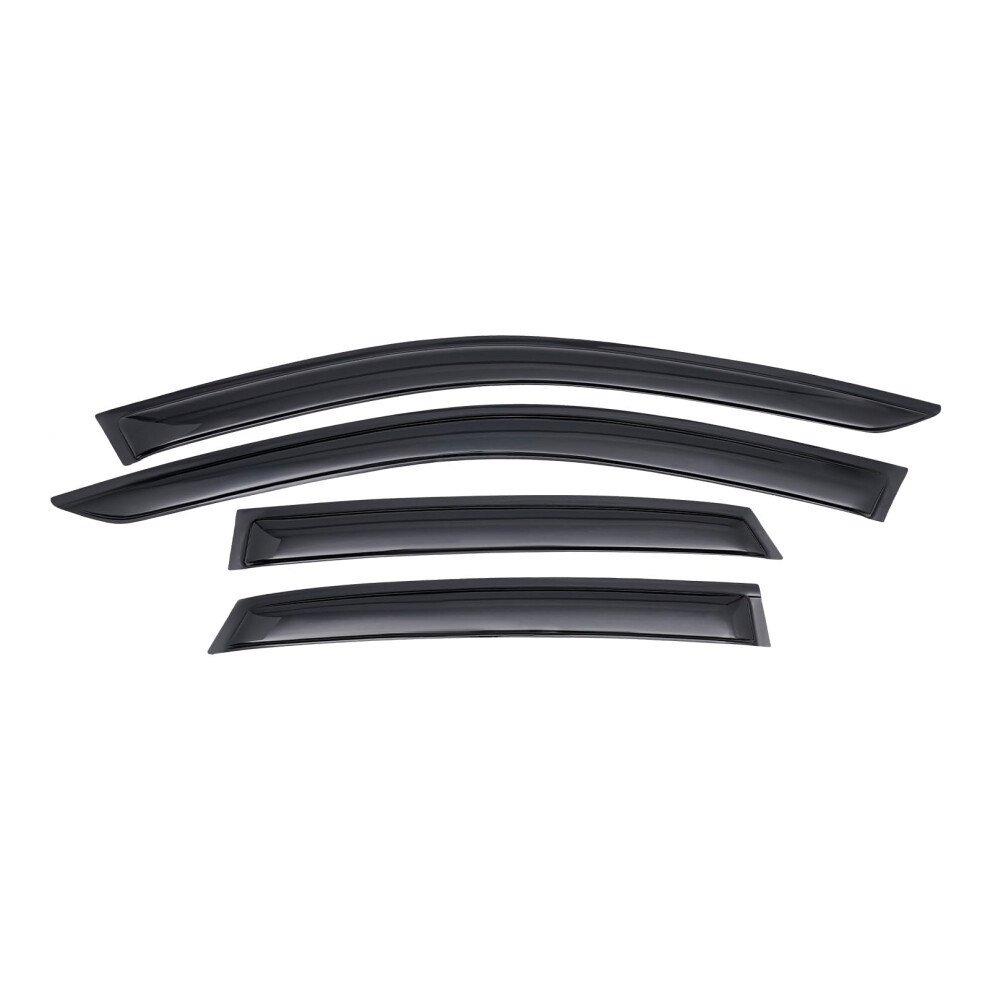 Window Visors For Vw Jetta 2019Â2023 Rain Guards Acrylic Vent Shades Weatherproof Wind Noise Reduction Black 9330225830948