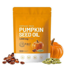 (1PC) 1-5x 2 in 1 Pumpkin Oil 300 Count Nutrition GELS