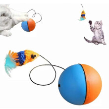 (blue orange) Interactive Cat Ball Toy,2024 New Automatic Moving Cat Ball Toy,Motion Ball Toy