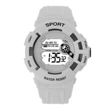 (grey) New Macaron Color Outdoor Sports Multifunctional Electronic Watch For Male And