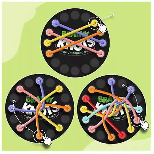 Brainy Knots Rope Untangling Table, Logic Puzzle Board Game 2