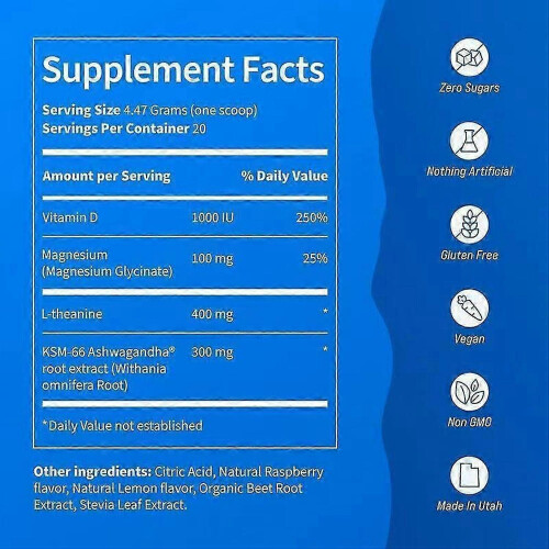Raspberry Supercalm 20-Count Detox Health Nutritional Drink 2
