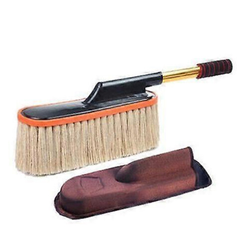 (Beige) Nicetopu Car Duster, Car Duster with Extendable Telescoping Handle Scratch Free New
