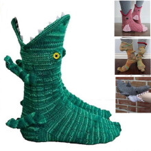 (green) Croc Socks Women, Alligator Socks, Novelty Knit Crocodile Socks, Funny Animal