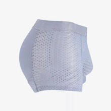 (L, light blue) Men's Hip-Lifting Boxer Briefs Hip, Men's Butt Padded Underwear Mesh Boxers