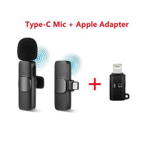 Wireless Lavalier Microphone for Android iPhone Phone ipad Vlog Live Stream Mic