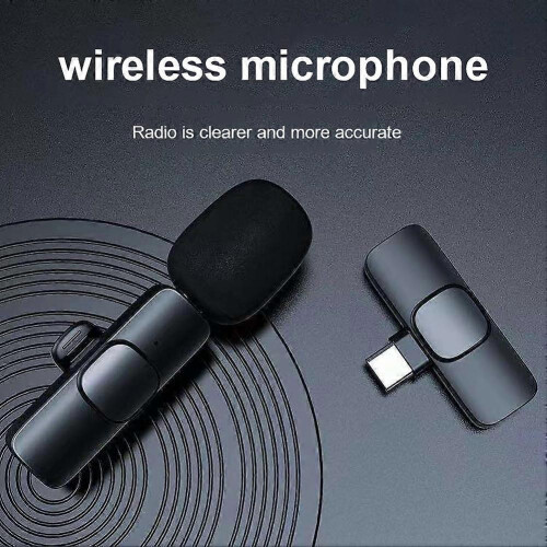 Wireless Lavalier Microphone for Android iPhone Phone ipad Vlog Live Stream Mic 2